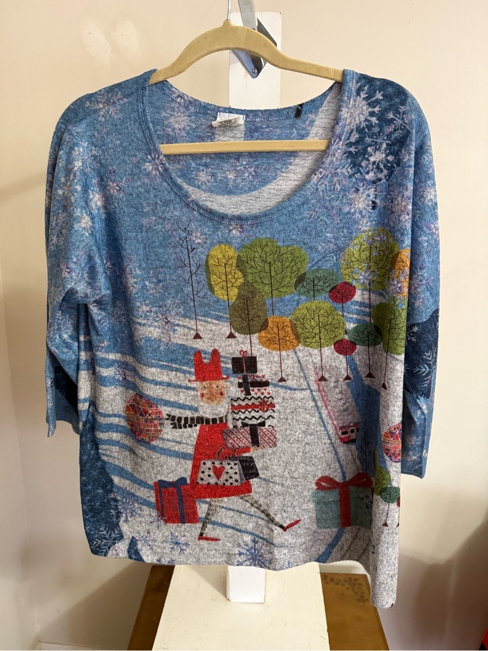 Et' Lois “Hazy Christmas Delivery” Long Sleeve Top